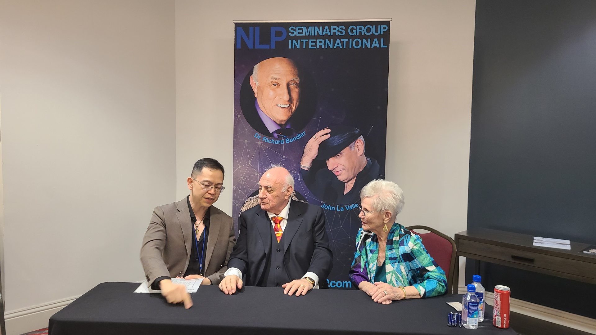 Stuart Tan with Dr. Richard Bandler, co-creator of NLP